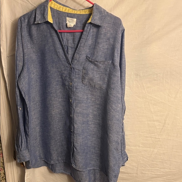 Sigrid Olsen Tops - Sigrid Olsen Linen Shirt in Blue